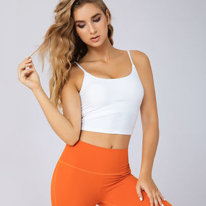 2021 Summer yoga vest new sling back vest women's fashion mesh gym professional training exercise yoga top 9085