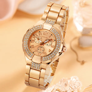 PINTIME Diamond-Embedded Fashion Waterproof Quartz Watch Business Casual Watch Women 2021