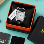 BURR full diamond square leather waterproof ladies watch light luxury niche high-end watch women L2002RG