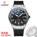 Chenxi Transparent base Calendar Men's Watch Live Broadcast Best-Seller on Douyin Silicone Band Fashion Quartz Watch Men CX0044