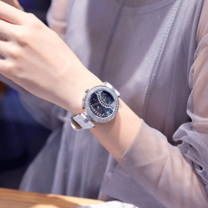 Prance Tiktok Online Celebrity Live Broadcast Popular Lover's Bridge Watch Diamond inlaid Quartz Belt Women's Watch Poetic Lover's Bridge Fashion Watch