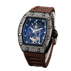 New Barrel-Shaped men watch Hollow Dragon-Shaped Richard Waterproof Super Luminous Quartz Watch 9928