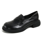 2022 new thick-soled small leather shoes spring and autumn thick with British style loafer shoes women X3
