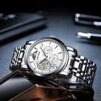 Kimsdun Fashion Star Skeleton Watch Men's Waterproof Automatic Mechanical Watch business Men casual watch K-1978A