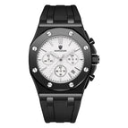 Kimsdun Men's Silicone strap Three Eyes Multifunctional Chronograph Waterproof Calendar Quartz Watch Fashion Men's Watch K-1224B