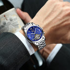 KIMSDUN new diamond-studded tourbillon hollow automatic mechanical watch men's watch waterproof men's watch K-1895A