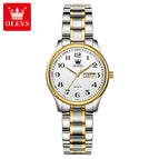 OLEVS Men's and women's watches fashion waterproof steel strap calendar trend business quartz casual watch 5567