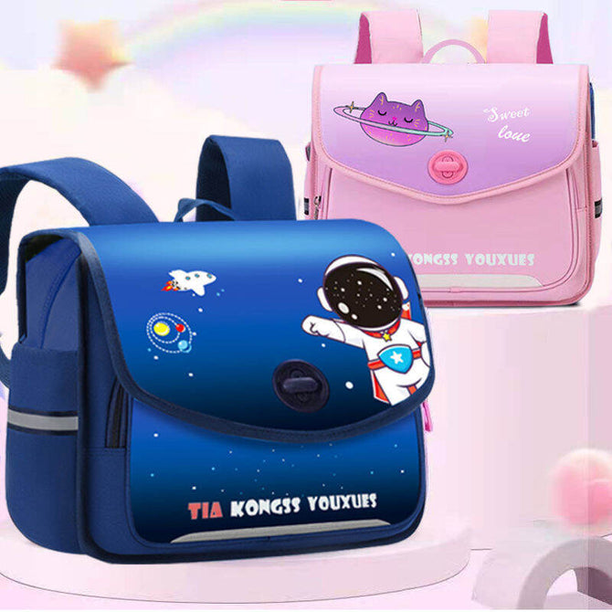 Children's horizontal schoolbags for boys and girls in grades one, two and three for girls in grades backbag