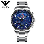 NIBOSI 2322 Men's Watches Top Brand Luxury Fashion Watch Men Sport Quartz Clock Full Steel Business Waterproof Watch