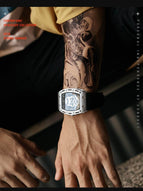 BAOGELA Domineering Skull Watch Silicone Men's Watch Waterproof Sports Quartz Watch 1612