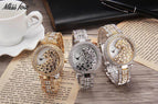 Miss fox leopard diamond-studded steel belt personalized fashion ladies watch high-end waterproof quartz watch v227