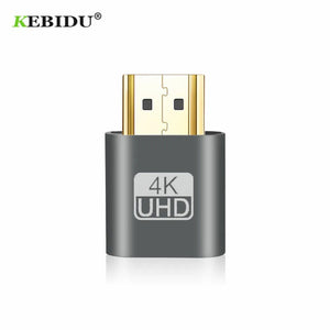 4K VGA Virtual Displayeat Dummy Plug Display Emulator Connector VGA Virtual Emulator Adapter HDMI-compatible DDC Edid For Video