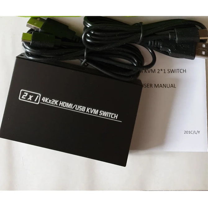 4K X 2K HDMI-compatible/USB KVM Switch Splitter 2-Port HDTV USB For Shared Monitor Keyboard And Mouse Adaptive HDCP Printer