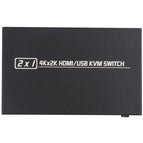 4K X 2K HDMI-compatible/USB KVM Switch Splitter 2-Port HDTV USB For Shared Monitor Keyboard And Mouse Adaptive HDCP Printer