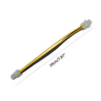 4Pin PC Cable CPU Power Supply Extension Cord Cable Desktop 4 Pin 4P ATX Power Male to Female Connector Cable 20cm 7.9''