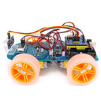 4WD Smart Car Kit JoyStick Remote Control Wireless RF 433 MHz Long Range Rubber Wheel Gear Motor Tutorial Compatible for Arduino