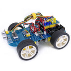 4WD Smart Robot Car Kit Easy-plug Colorful XH2.54mm Socket Serial Bluetooth-compatible Control Gear Motor Compatible for Arduino
