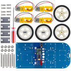 4WD Smart Robot Car Kit Easy-plug Colorful XH2.54mm Socket Serial Bluetooth-compatible Control Gear Motor Compatible for Arduino