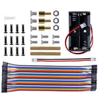 4WD Smart Robot Car Kit Wireless IR Remote Control with Buzzer Module Rubber Wheel Gear Motor / Tutorial Compatible for Arduino