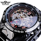 Winner Mechanical Sport Golden Watch Mens Watches Montre Homme Clock Men Automatic Skeleton Watch