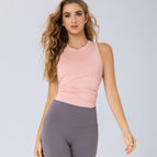 2021 Summer new sleeveless sports vest hollow beauty back casual comfortable running training fitness yoga top 8235