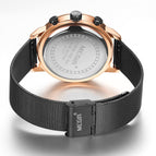 Megir Watch Men's Multi-Function Timing Waterproof Steel Belt Sports Quartz men Watch 2157