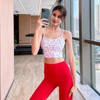 2023 NEW women Yoga vest sports beautiful back running fitness bra gather trainning dancing sports Top lady 915+183