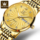 OLEVS men's Automatic mechanical watch luminous diamond waterproof watch men's business  watch 6630 men's causal watch
