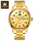 OLEVS Men's and women's watches fashion waterproof steel strap calendar trend business quartz casual watch 5567