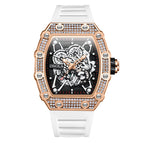 ONOLA ON3827D Full Diamond High Quality Live Fashion Waterproof Quartz Men's Watch Silicon