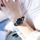 2022 GUOU Women's watch Korean fashion small dial quartz watch simple leisure Rhinestone leather women's Watch