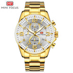 MINI FOCUS Watches Mens 2020 Top Brand Luxury Gold Watch Calendar Waterproof Chronograph Multi Function Business Horloges Mannen