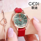 GEDI hot new simple scale women's watch Korean college style literary fashion trend women's leisure watch 13024