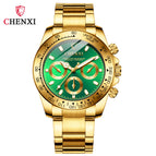 CHENXI Gold Watch Men's Watch Business Watch Luminous Waterproof Quartz Watch Watch CX-086A