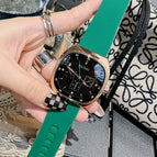 TICTOC Korean fashion women's watch women's ins large dial square rubber band neutral women's Watch