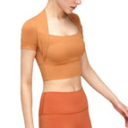 New Yoga Short Slimming Sports Top Women's Short-Sleeved Tight T-shirt Workout Clothes sports top