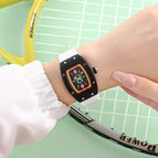 New Women's Candy Series Watch Genuine Diamond Square Waterproof Fashion Luminous lady quartz Watch 8084B
