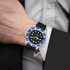 KIMSDUN new diamond-encrusted black water ghost automatic mechanical watch fashion luminous men's watch waterproof watch K-1268A-silicon
