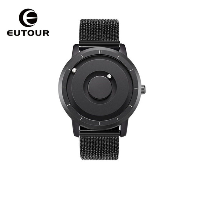 EUOUR E024 Innovative Trend Student Steel Ball Net Red Metal Men Women Fashion Sports Quartz Watch Blue Steel male Watch Tiktok
