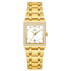 WWOOR Women's watch Waterproof Square SteelQuartz Watch Diamond Leisure Fashion Women's Watch 8858L