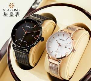 STARKING couple watch simple couple quartz watch starry sky object men and women calendar lovers watches