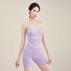 Yoga Jumpsuit One-Piece Women's 2023 Summer New Slim Shaping Workout Clothes with Chest Pad Quick-Drying Dancing Dress