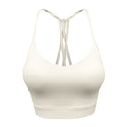 Women Yoga Sports Bra Temperament Back Gathering Running Vest lady top 9815