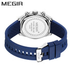 Megir Men's Watch Multifunctional Chronograph Waterproof Large Dial Sports Watch 8105