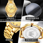 OLEVS Watch men gold diamond calendar waterproof quartz men watch 5565