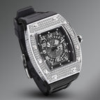 MISSFOX watches Richard personality full diamond barrel silicone with waterproof quartz men's watches