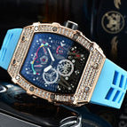 Watch for mem Richard European-Style Diamond Quartz Watch Fashion Sports Barrel-Shaped in Stock 9791