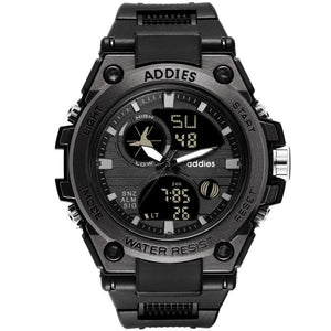 Addies 1818 Men's watch 5bar waterproof digital watch buckle clasp man's sports watch rubber band wristwatch with box gifts for man casual watch