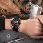 Oulm watch for men new Korean personalized calendar luminous leather watch fashion quartz watch HP3399