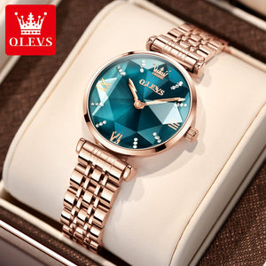 OLEVS Women quartz watch fashion luxury and simple elegant trend color waterproof office lady casual watch 6642